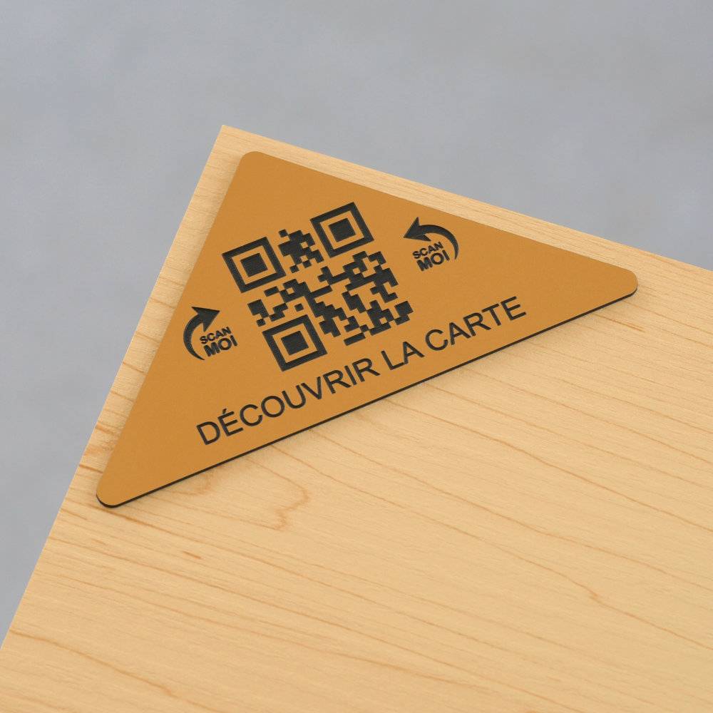 Plaque Qr code triangle bronze