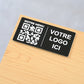 Plaque Qr code avec logo gravée en noir