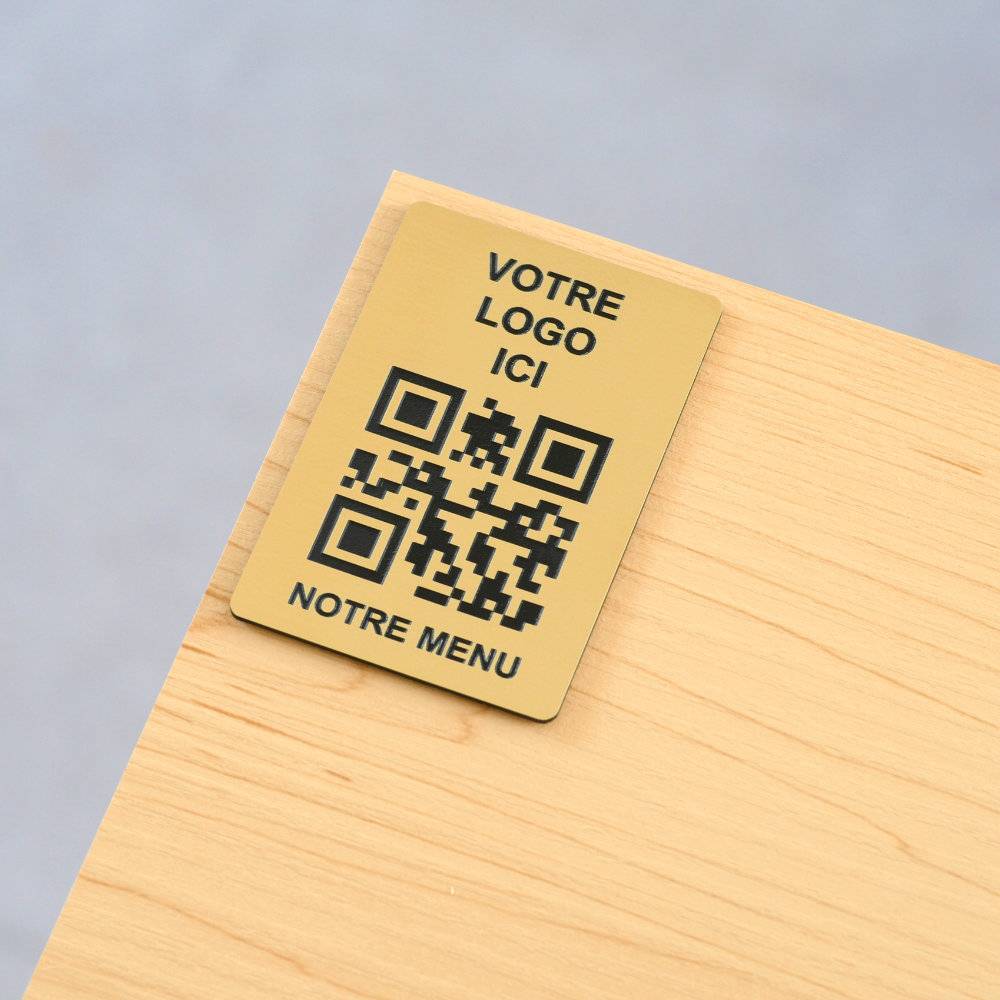 Personalized Adhesive QR Code Plate - Logo