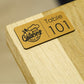 Numéro de table personnalisé à la gravure laser avec logo d'entreprise pour table de restaurant en bronze rectangle