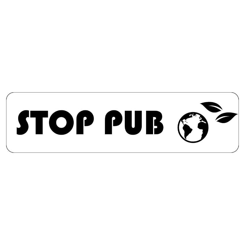 Plaque Blanche de Stop PUB pour boite aux lettre 
