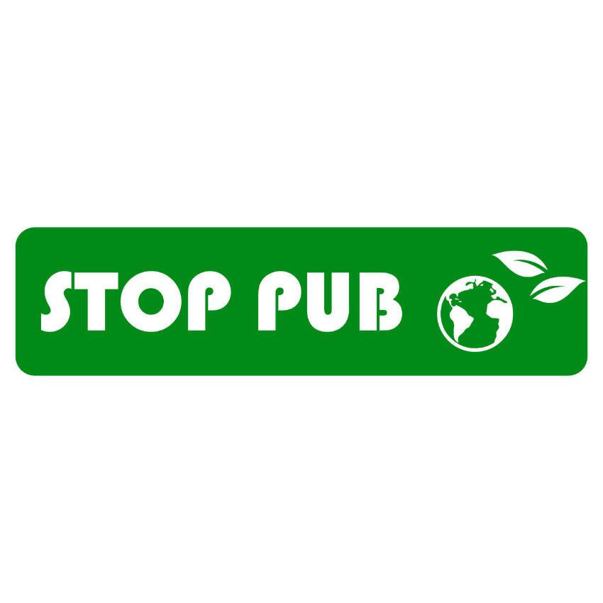 Plaque verte de Stop PUB pour boite aux lettres