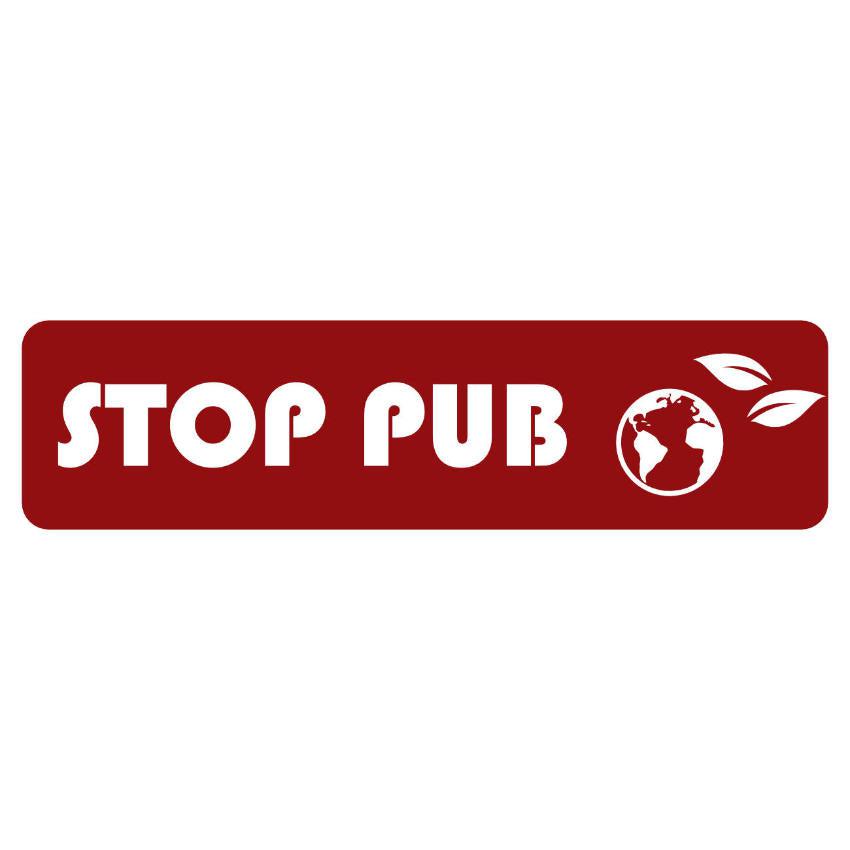 Plaque rouge de Stop PUB pour boite aux lettre 
