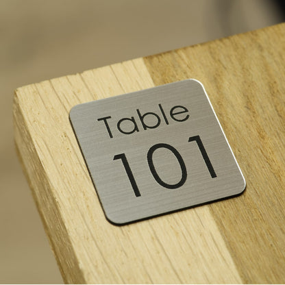 Numéro de table personnalisé gravé original argent