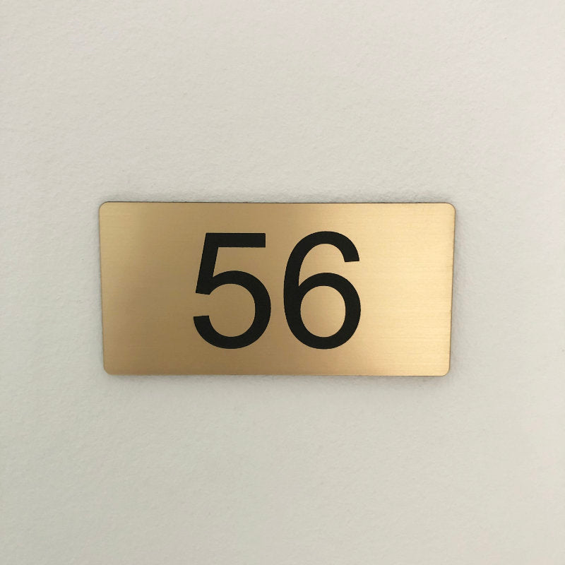 Plaque numérotation de chambre d'hôtel